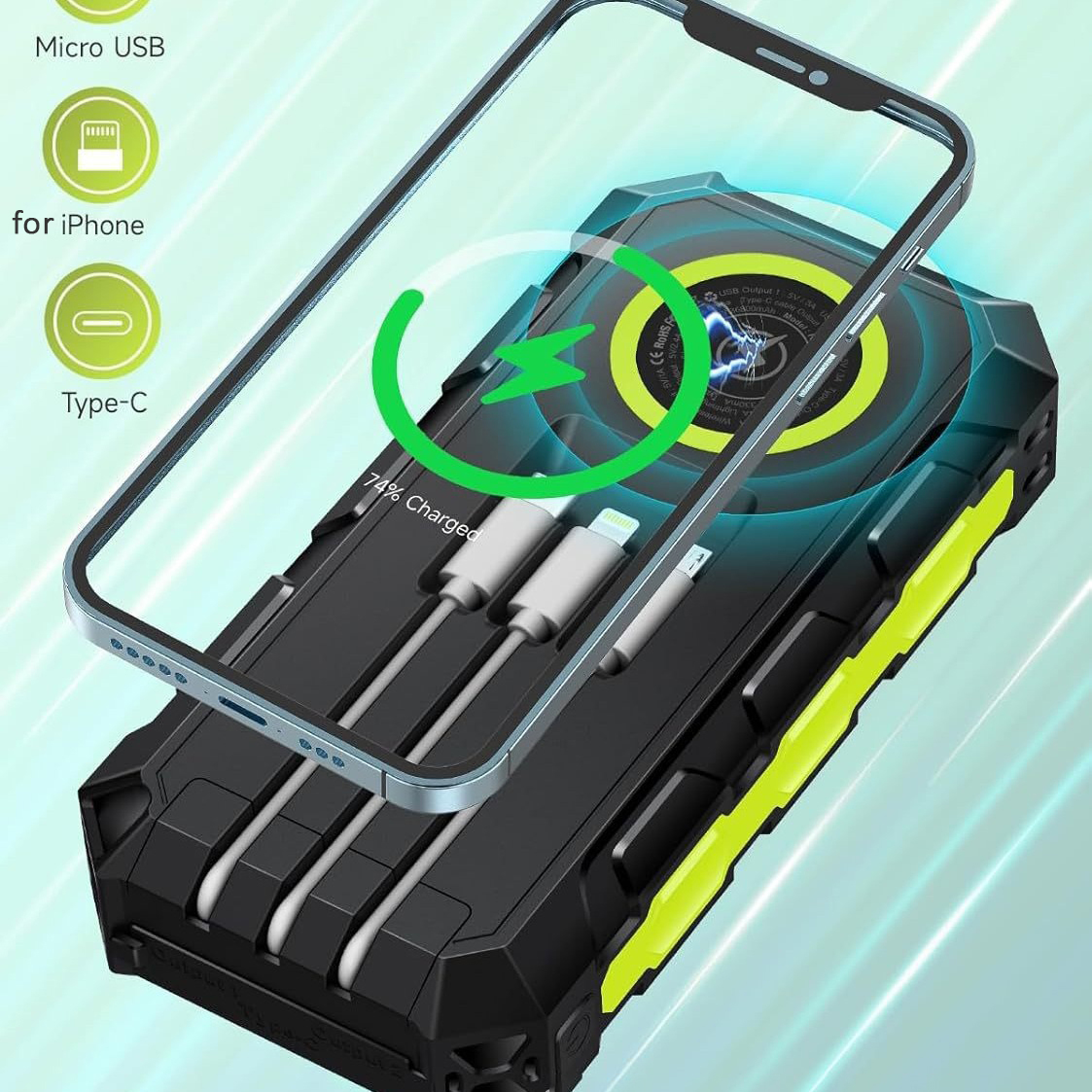 30000mAh Power Bank Waterproof - Solar Emergency Charger avis et prix
