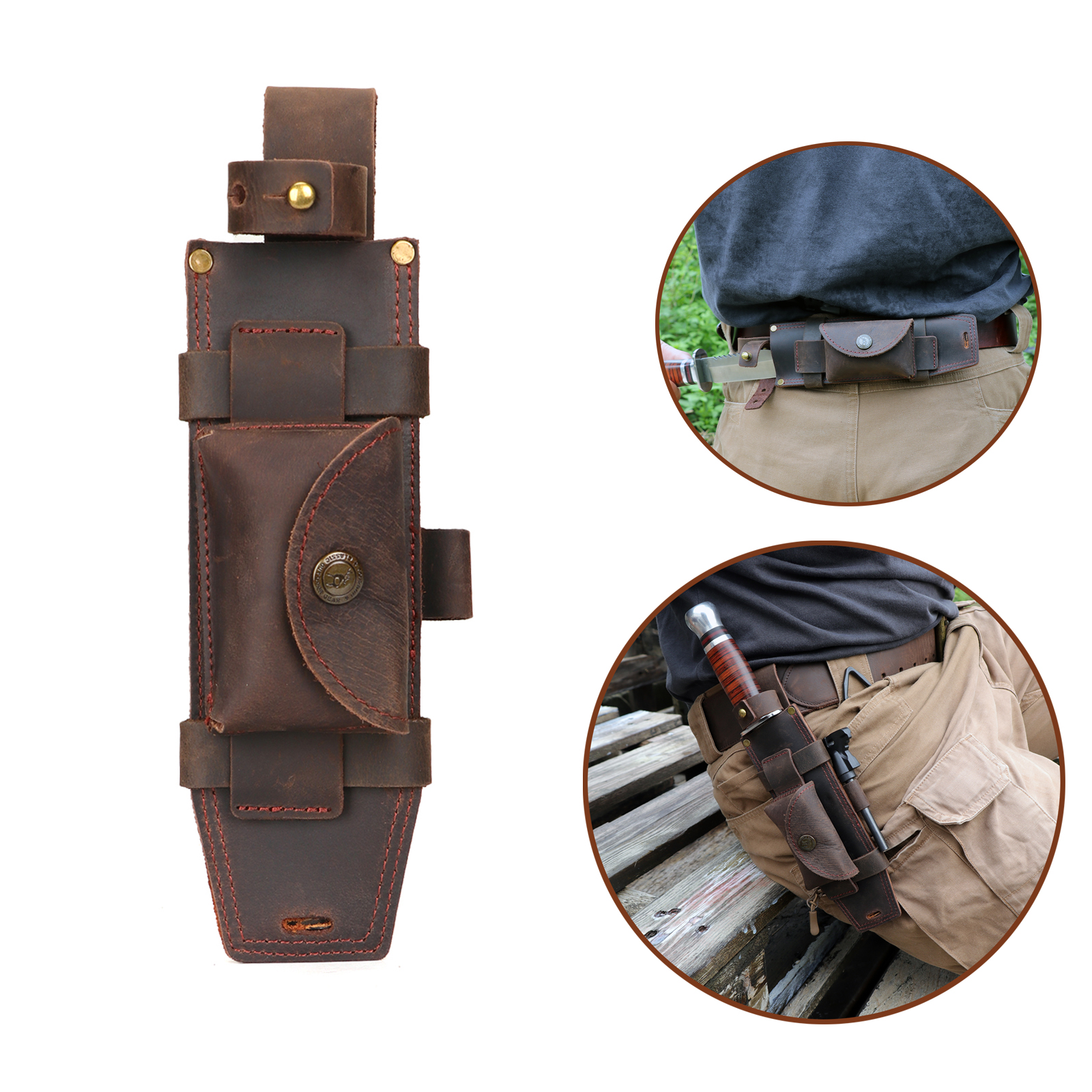 Tourbon Camping Leather thKnif - Bushcraft Knife Fixed avis et prix