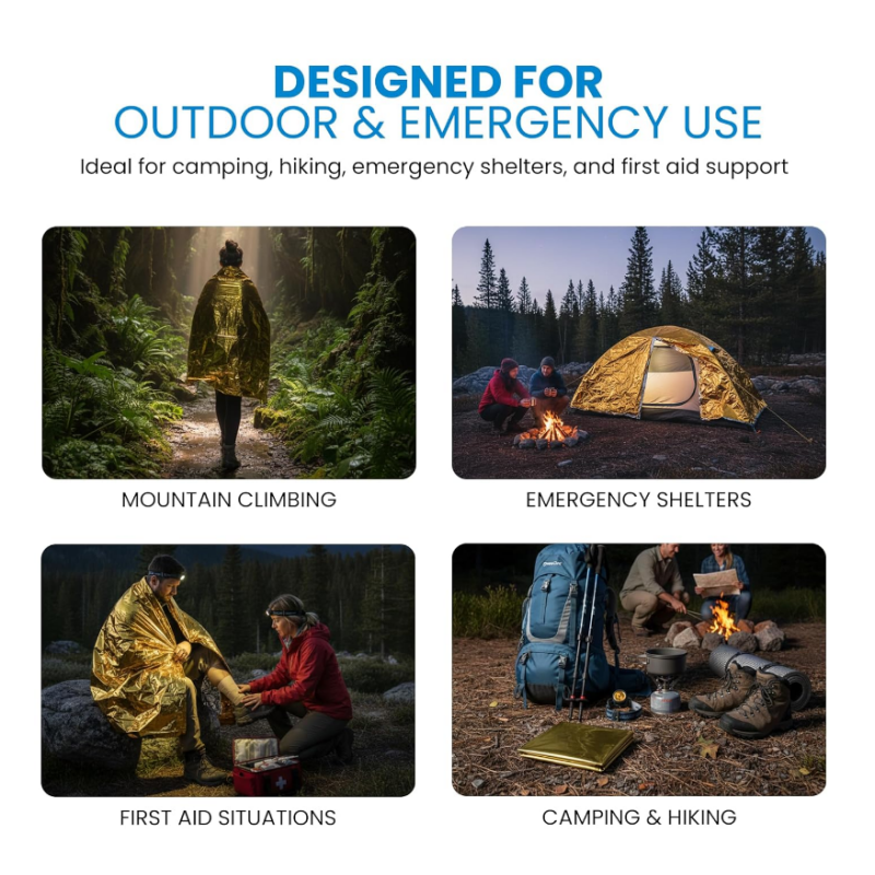 10 Pack Gold Reflective Emerge - Survival Blanket Reflective avis et prix