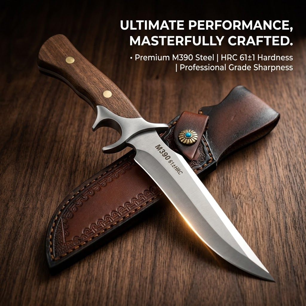 Outdoor Pocket knife M390 stee - Bushcraft Knife Fixed avis et prix