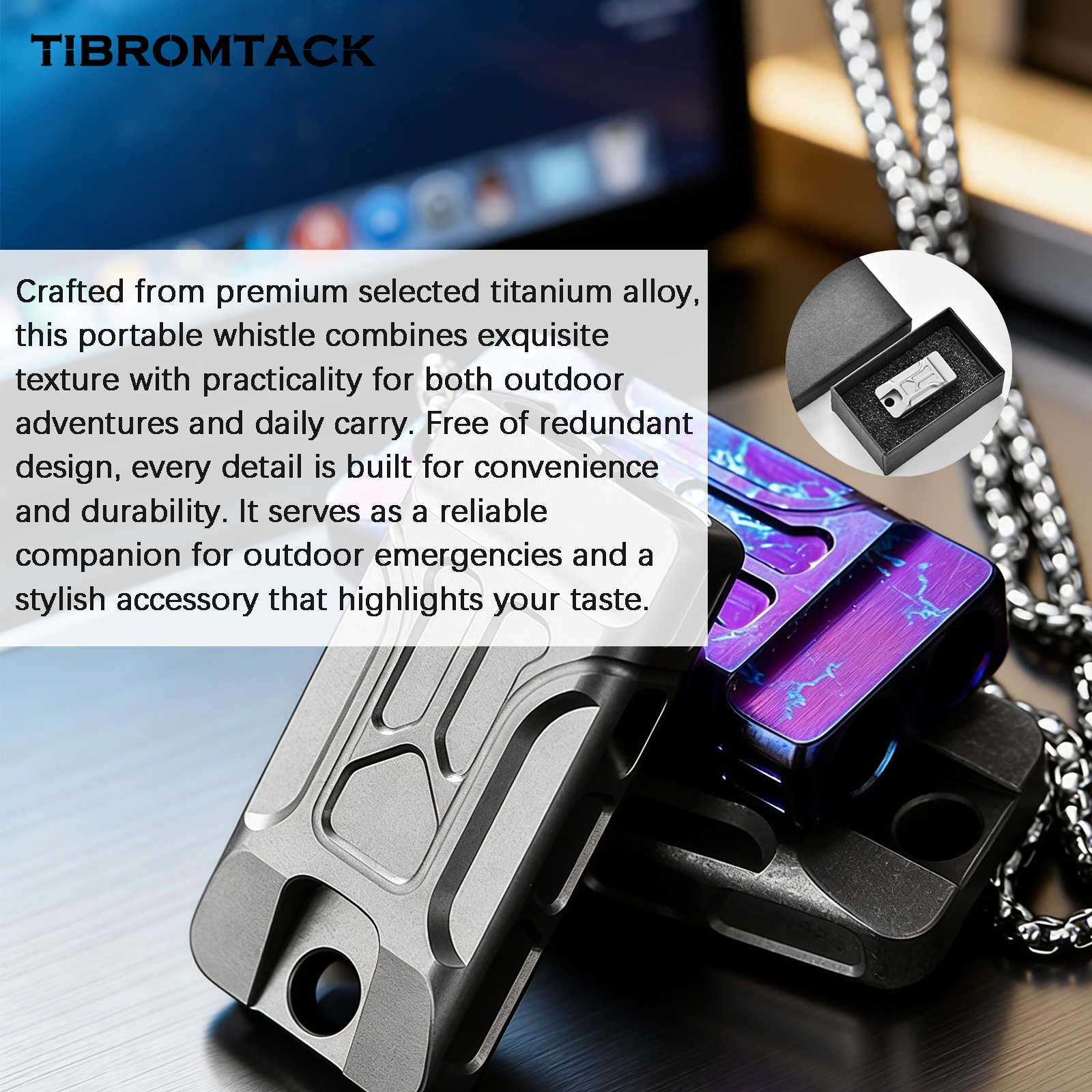 TIBROMTACK GR5 Titanium Emerge - Emergency Whistle Loud avis et prix