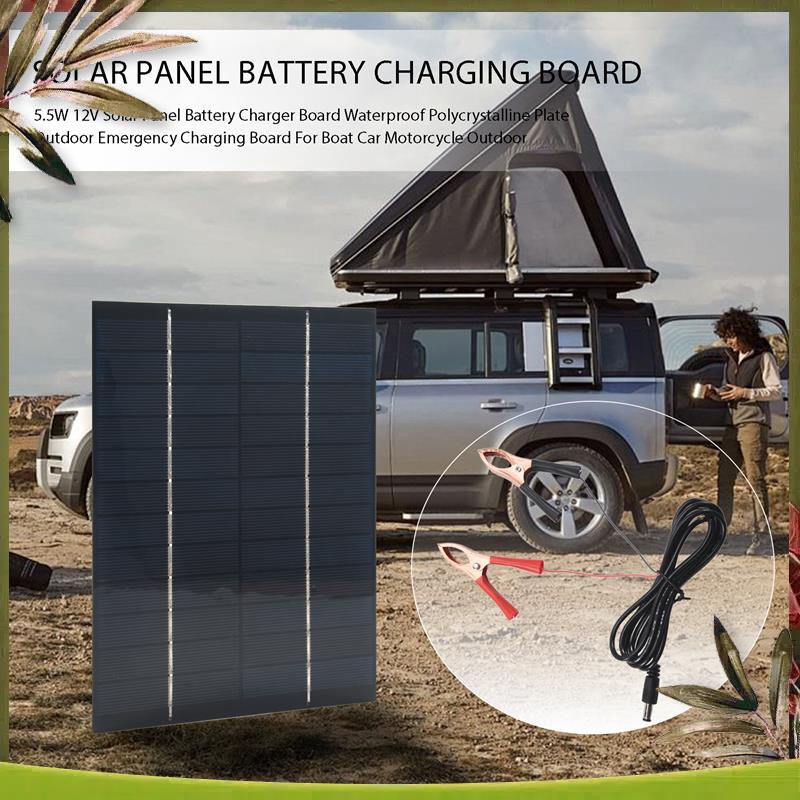 AB98-5.5W 12V Solar Panel Batt - Solar Emergency Charger avis et prix
