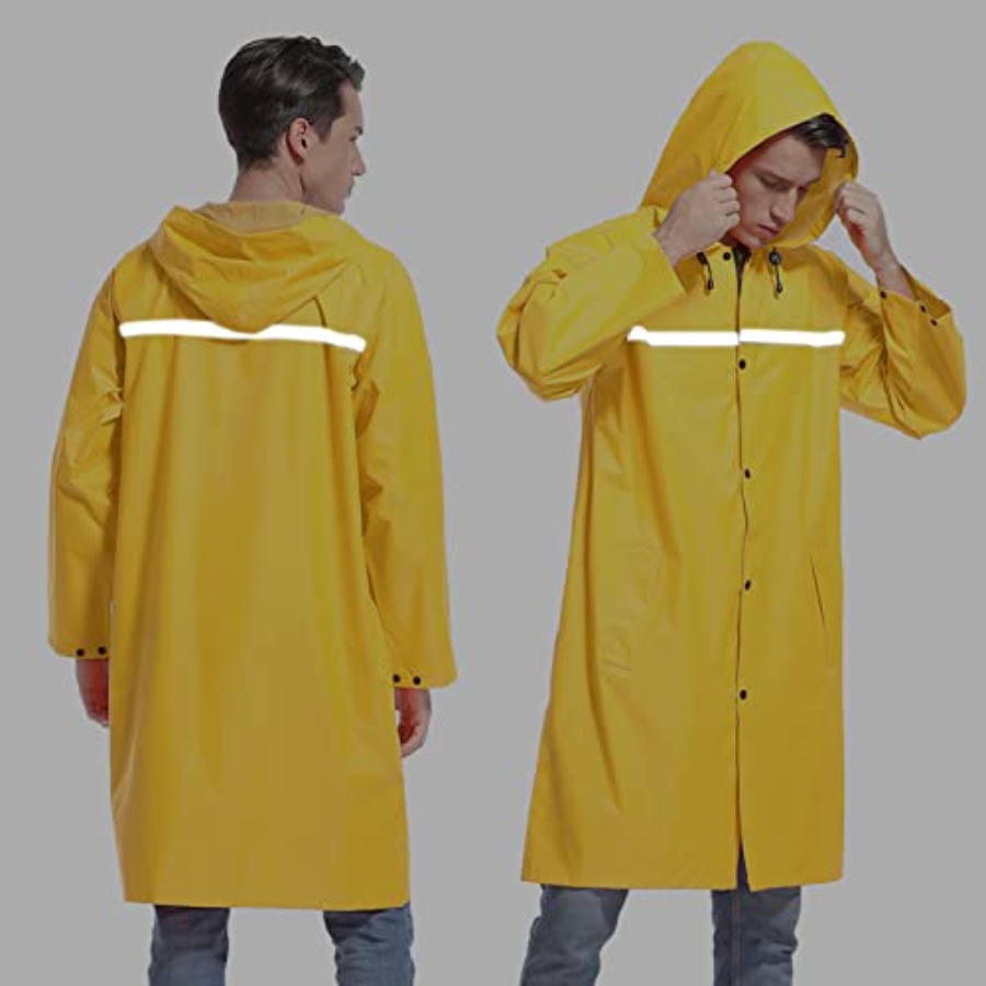 Mens Long Hooded Safety Rain J - Emergency Poncho Rain avis et prix