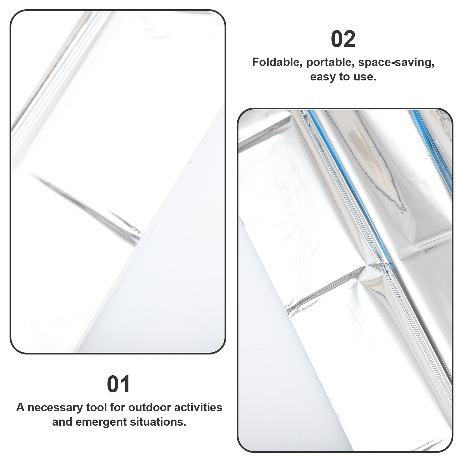 2Pcs Survival Emergency Warm B - Survival Blanket Reflective avis et prix