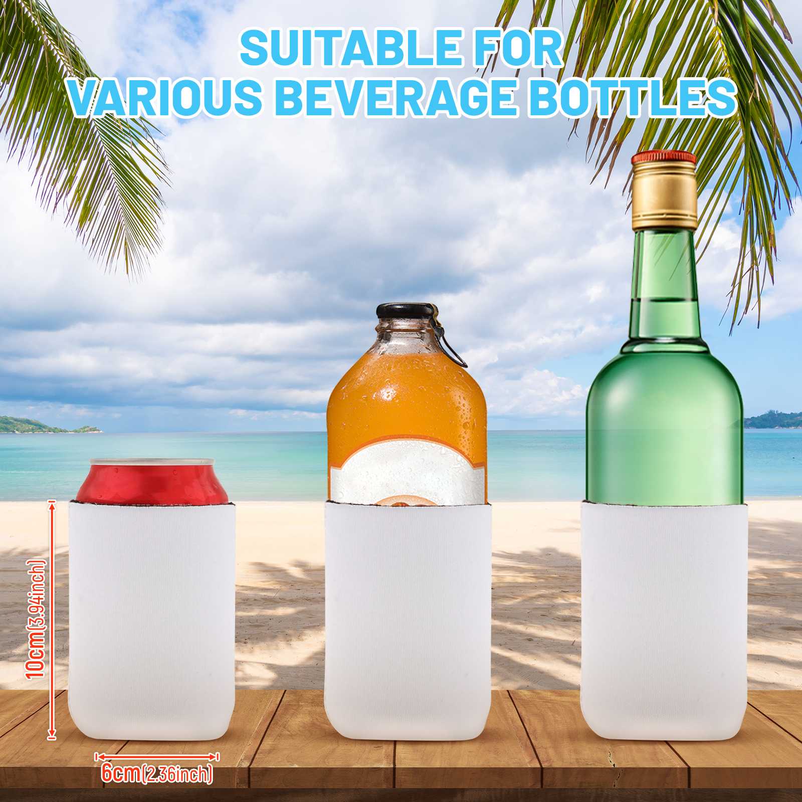 10x Beer Cans Coolers Sleeves  - Water Bag Collapsible avis et prix
