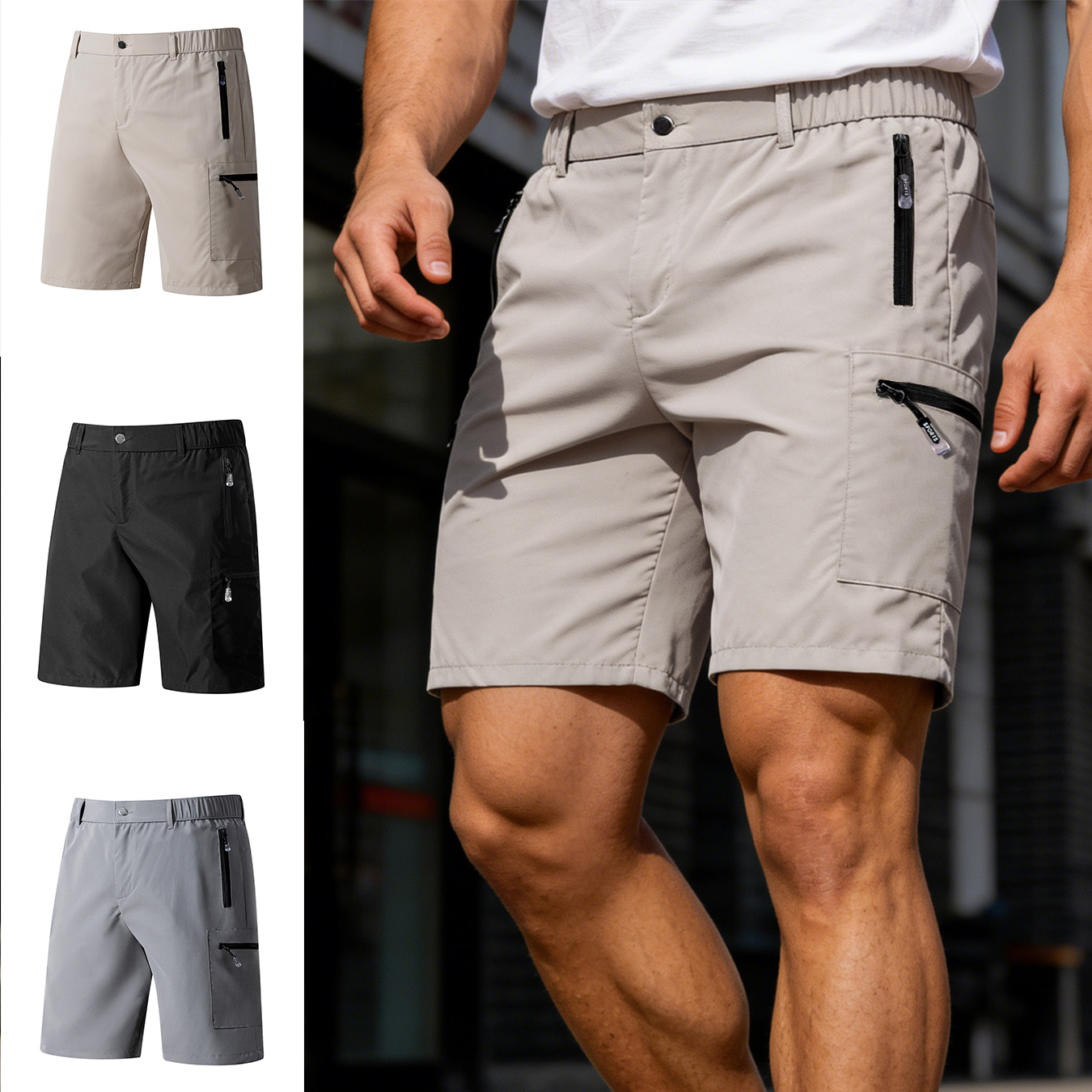 Men's Short Cargo Shorts Multi - Fishing Kit Compact avis et prix