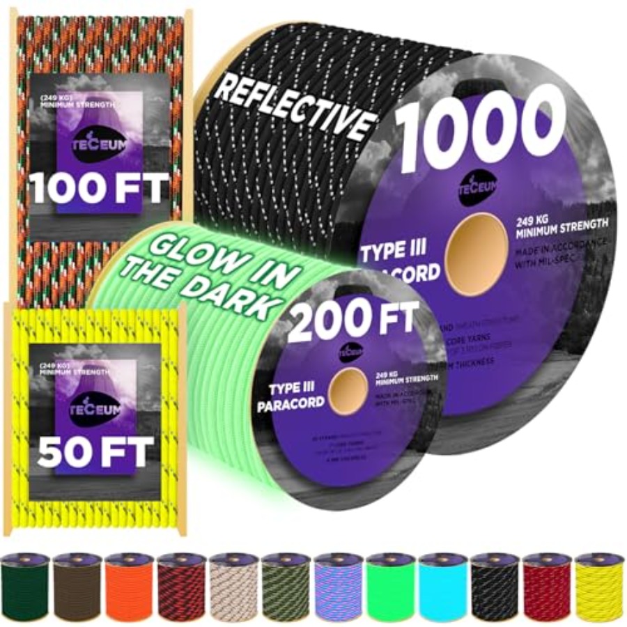 Reflective Paracord Rope 1000  - Para Cord 1000Ft avis et prix