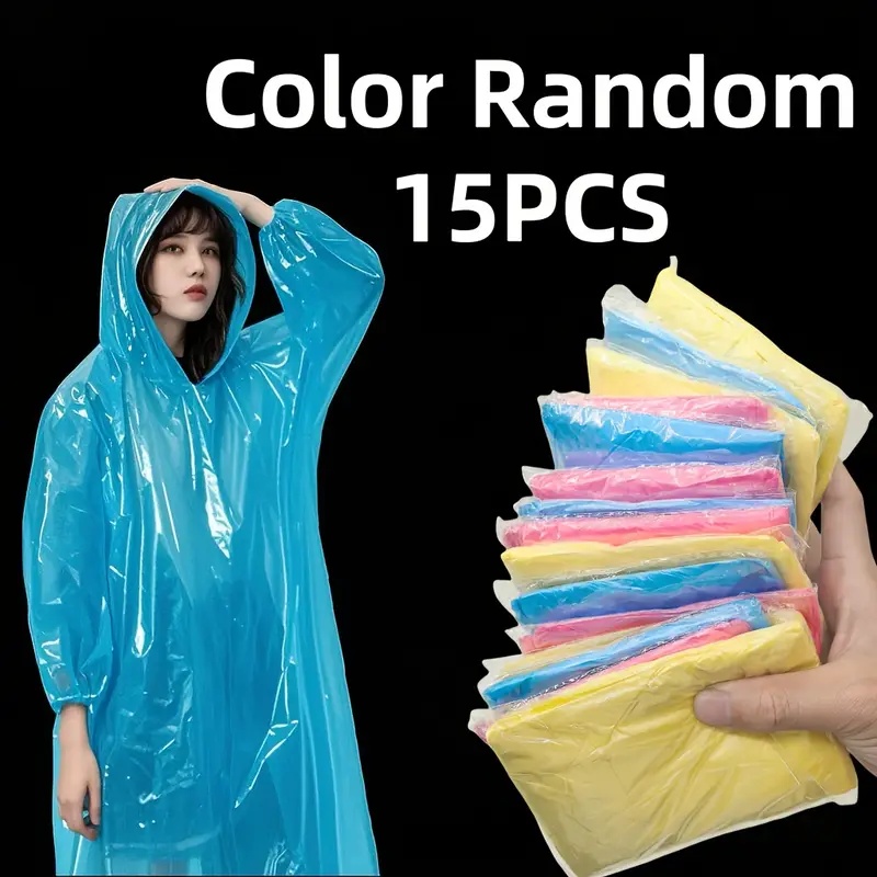 15/30Pcs Random Color Disposab - Emergency Poncho Rain avis et prix