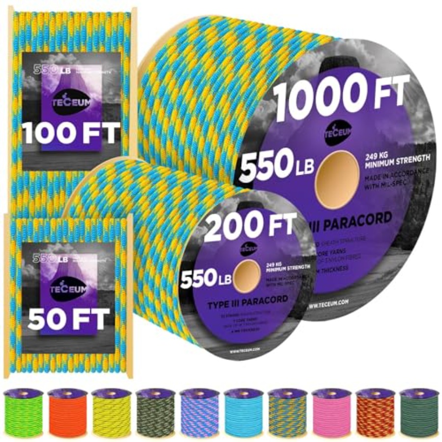 Reflective Paracord Rope 1000  - Para Cord 1000Ft avis et prix