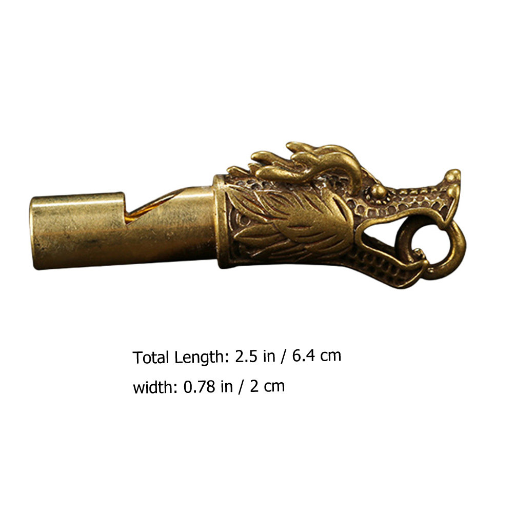 Brass Dragon Pattern Whistle L - Emergency Whistle Loud avis et prix