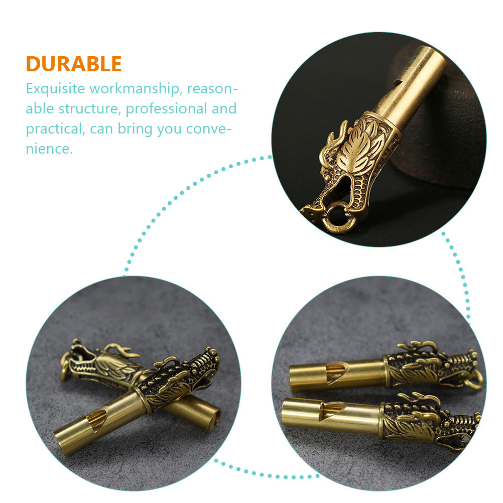 Brass Dragon Pattern Whistle L - Emergency Whistle Loud avis et prix