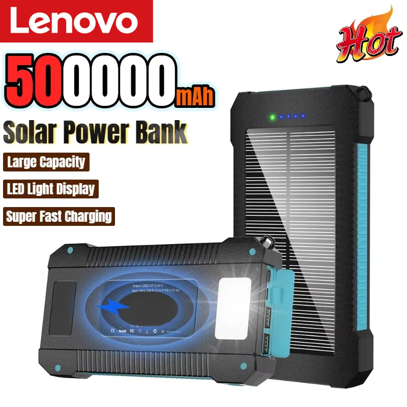 Lenovo 500000mAh Solar Power B - Solar Emergency Charger avis et prix