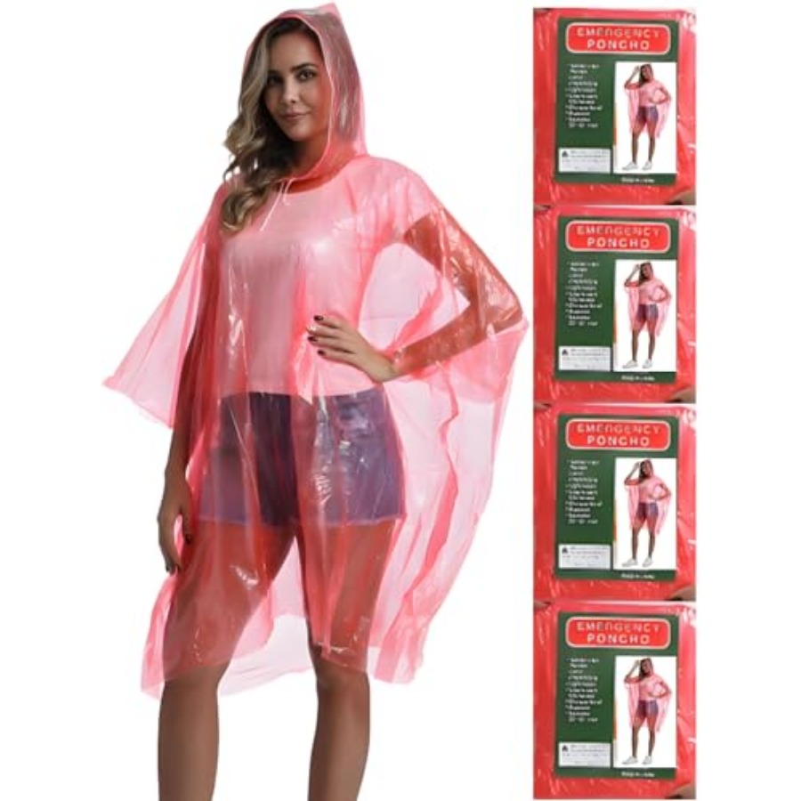 4/6/12 Pack Disposable Rain Po - Emergency Poncho Rain avis et prix