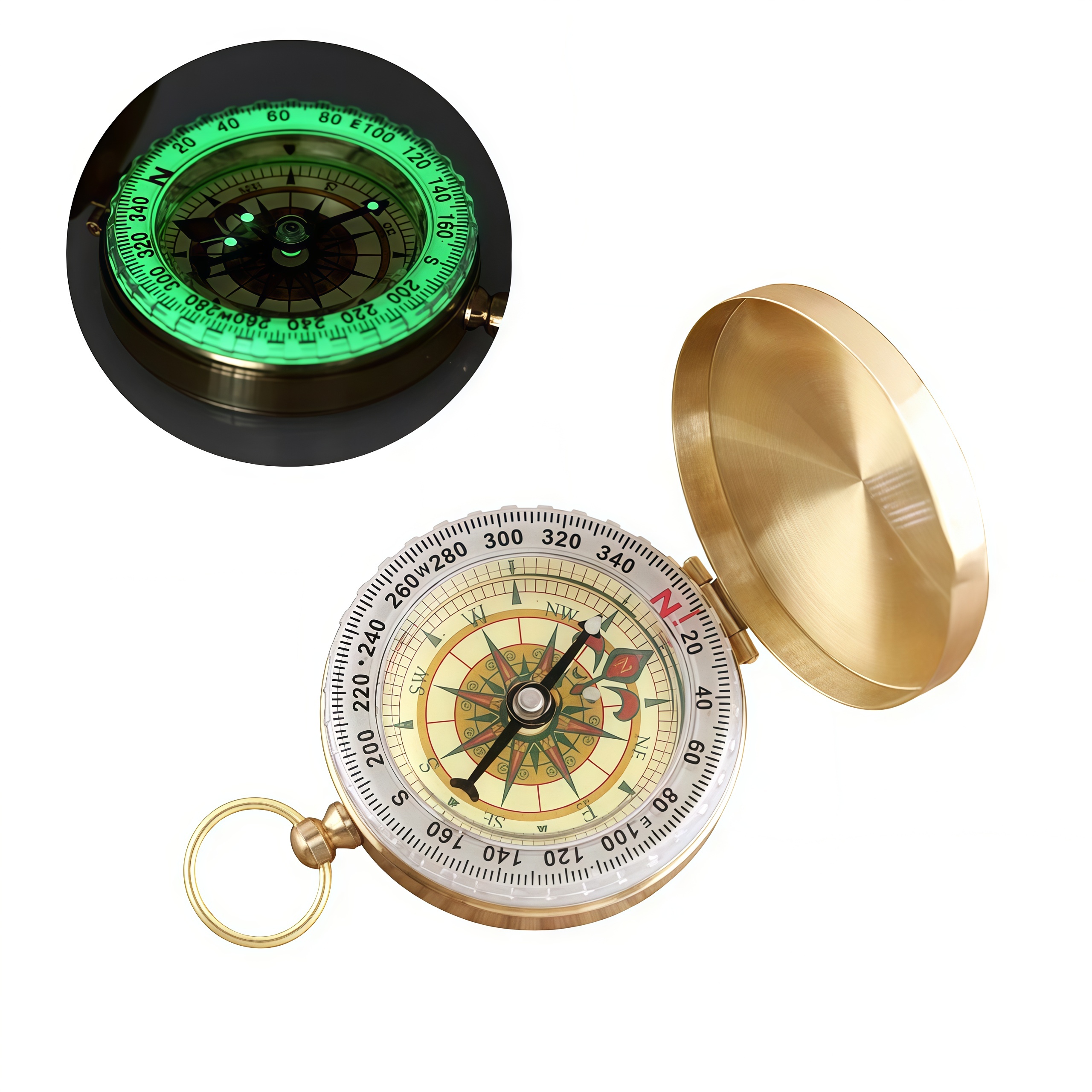 Brass Outdoor Compass - Gold C - Compass Lensatic avis et prix