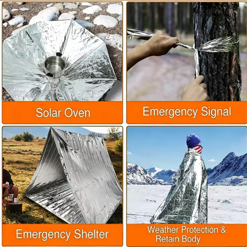 Multi-Scenario Windproof Water - Survival Blanket Reflective avis et prix