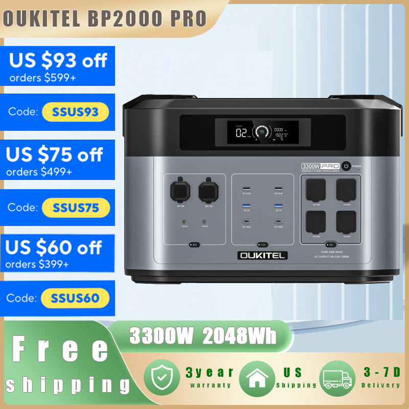 OUKITEL BP2000 PRO Portable Po - Solar Emergency Charger avis et prix