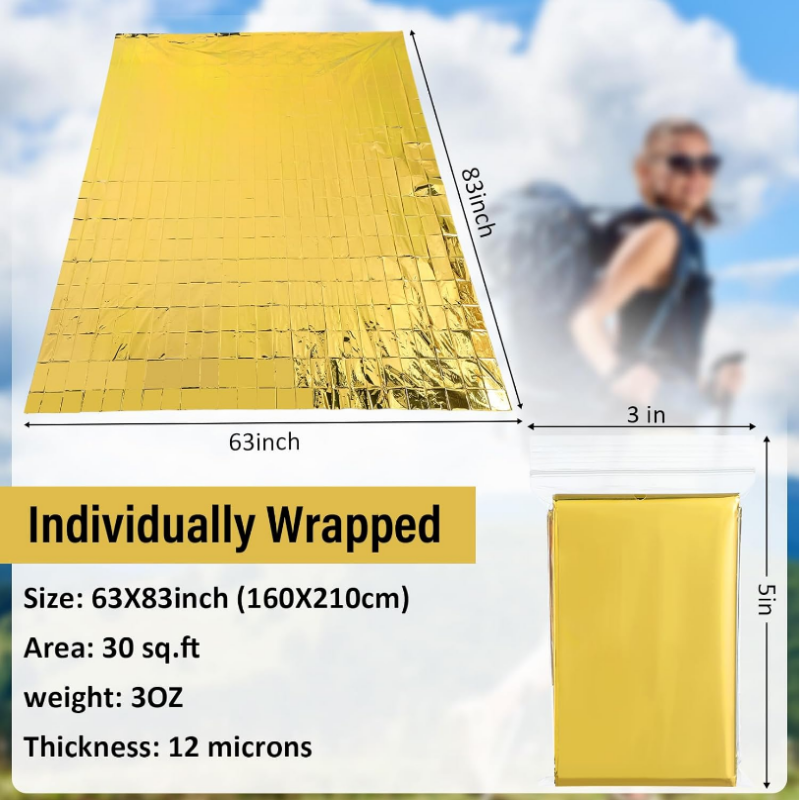 Wholesale 20 Pack Giant 83x63  - Survival Blanket Reflective avis et prix
