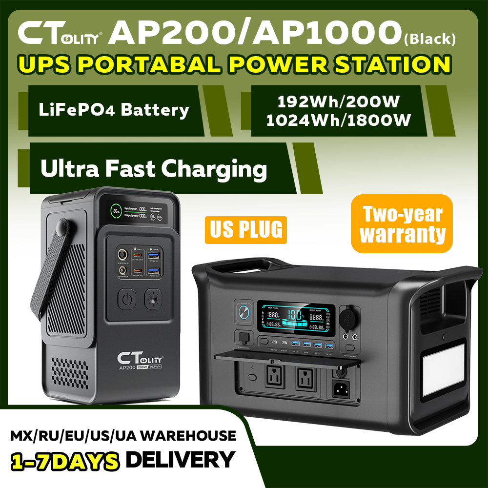 CTOLITY AP200 AP1000 Black sty - Solar Emergency Charger avis et prix