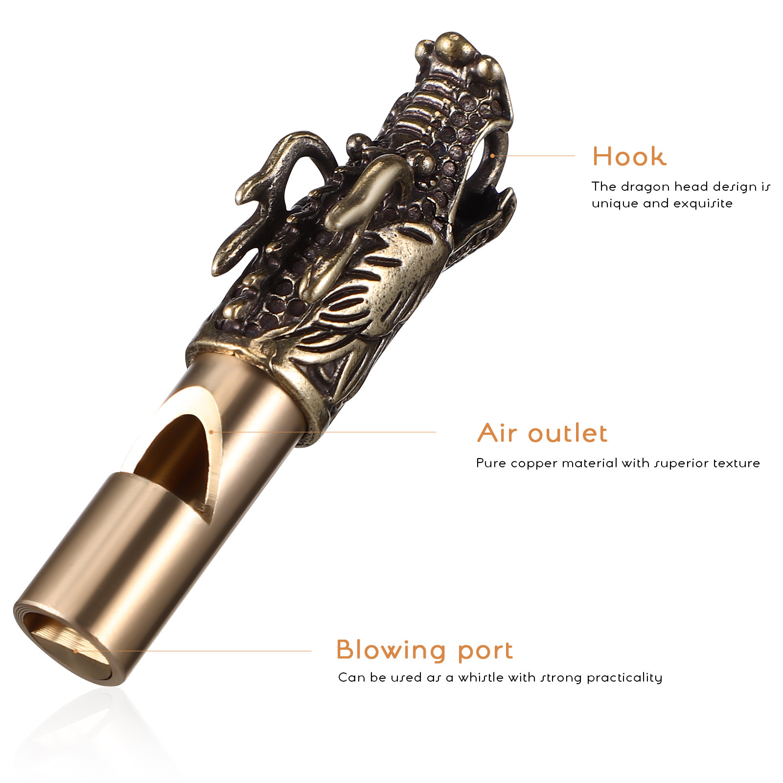 3Pcs Dragon Whistles Brass Ret - Emergency Whistle Loud avis et prix