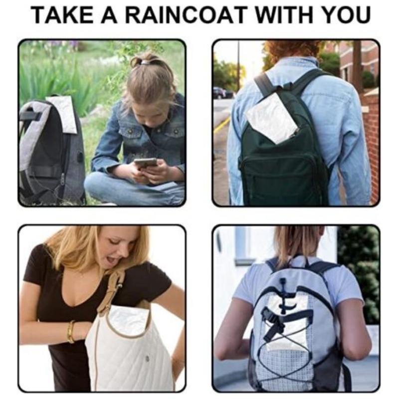 12Pcs Disposable Waterproof Ra - Emergency Poncho Rain avis et prix