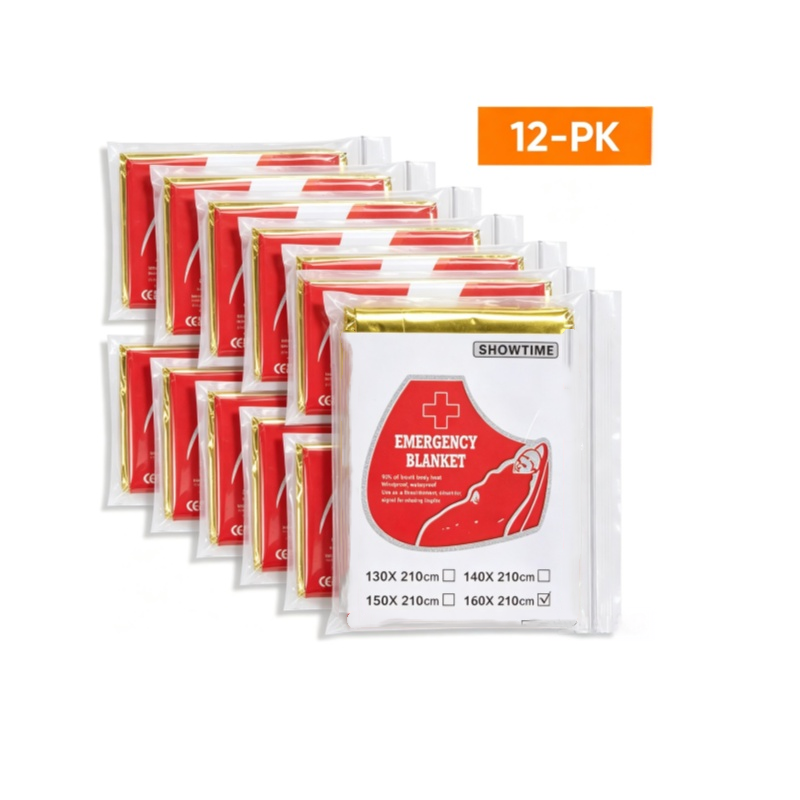 12PCS Large 160×210cm Gold Foi - Survival Blanket Reflective avis et prix