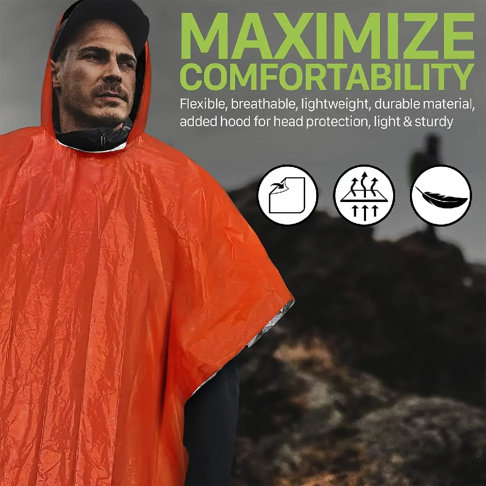 Emergency Rain Poncho Hood Reu - Emergency Poncho Rain avis et prix