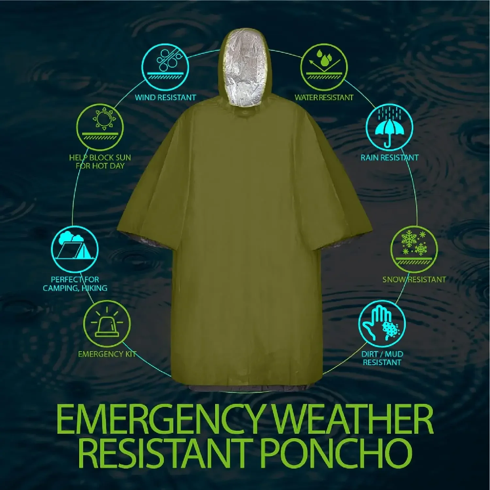 Emergency Rain Poncho Hood Reu - Emergency Poncho Rain avis et prix